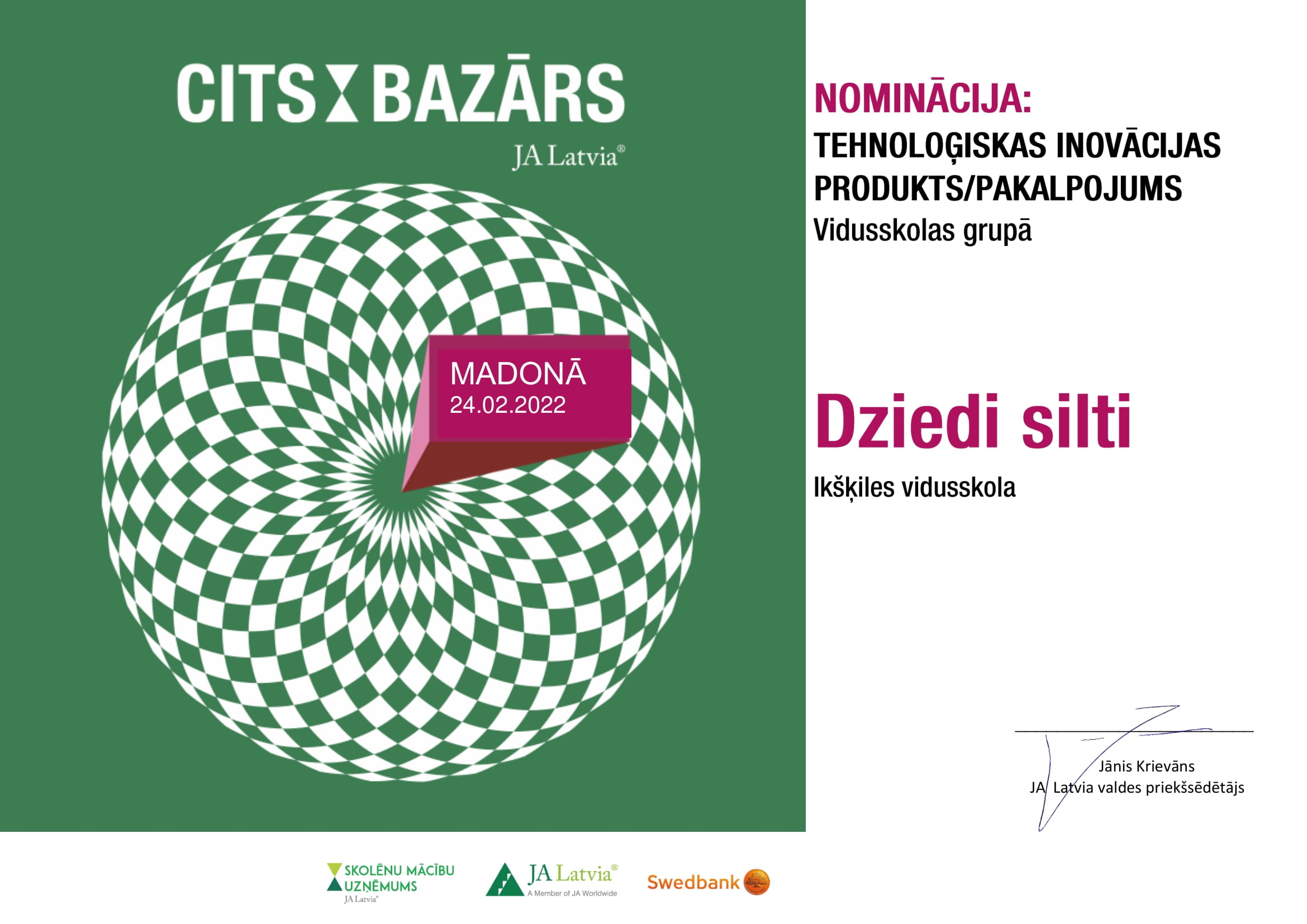 Nominācija Dziedi silti