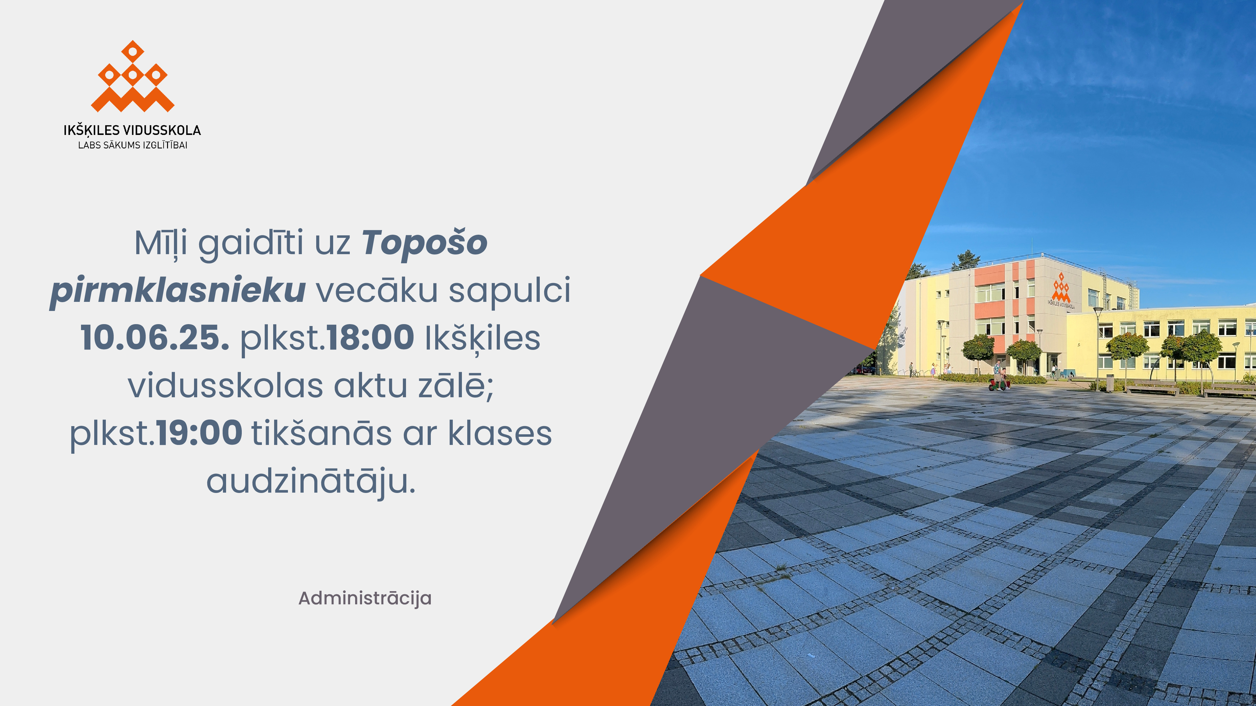 Sapulce topošo pirmklasnieku vecākiem