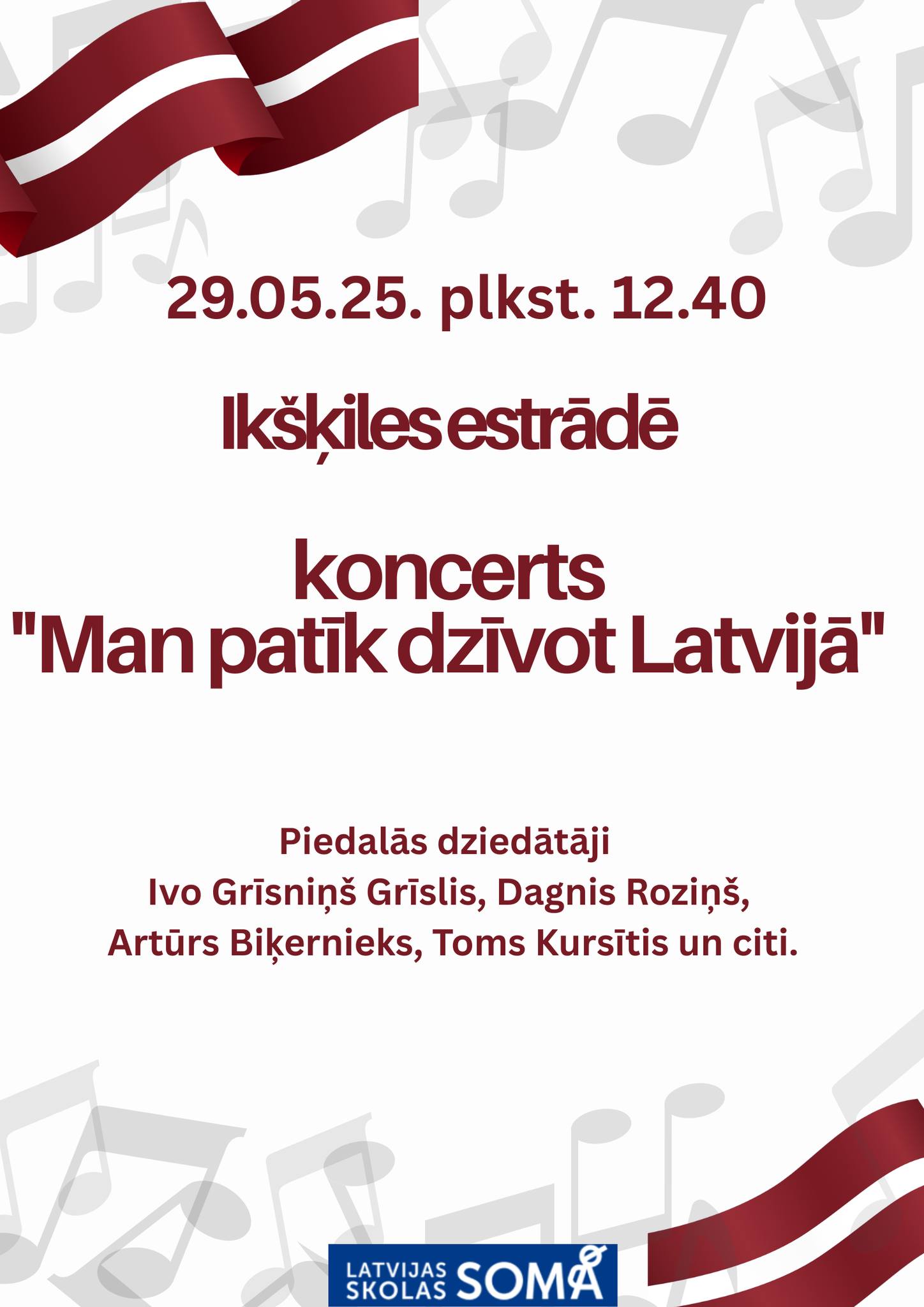Koncerts 29.maijā